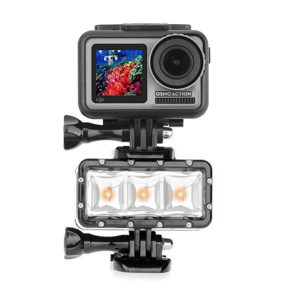 Для DJI Osmo аксессуары для экшн-камеры 30 м водонепроницаемый подводный светодиодный свет для видео яркий Дайвинг заполняющая лампа для камеры GOPRO SJCAM