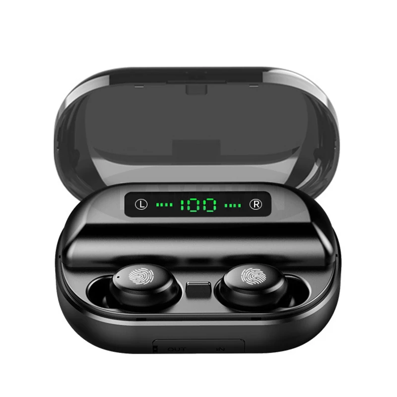 9D 4000 mah Беспроводные наушники с Bluetooth 5,0, IPX7, водонепроницаемые, 9D, стерео, спортивные наушники с 4000 мАч, внешний аккумулятор, TWS, Bluetooth наушники - Цвет: 9D 4000 mah