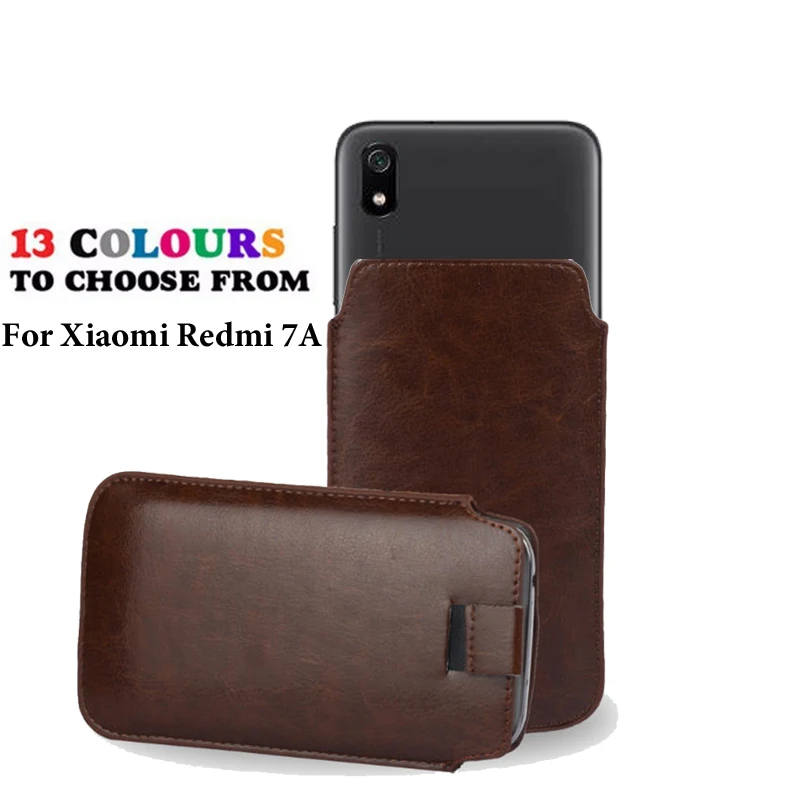 Кожаный чехол Coque для Xiaomi Redmi 7A, чехол с карманом из веревки, чехол для телефона, чехол