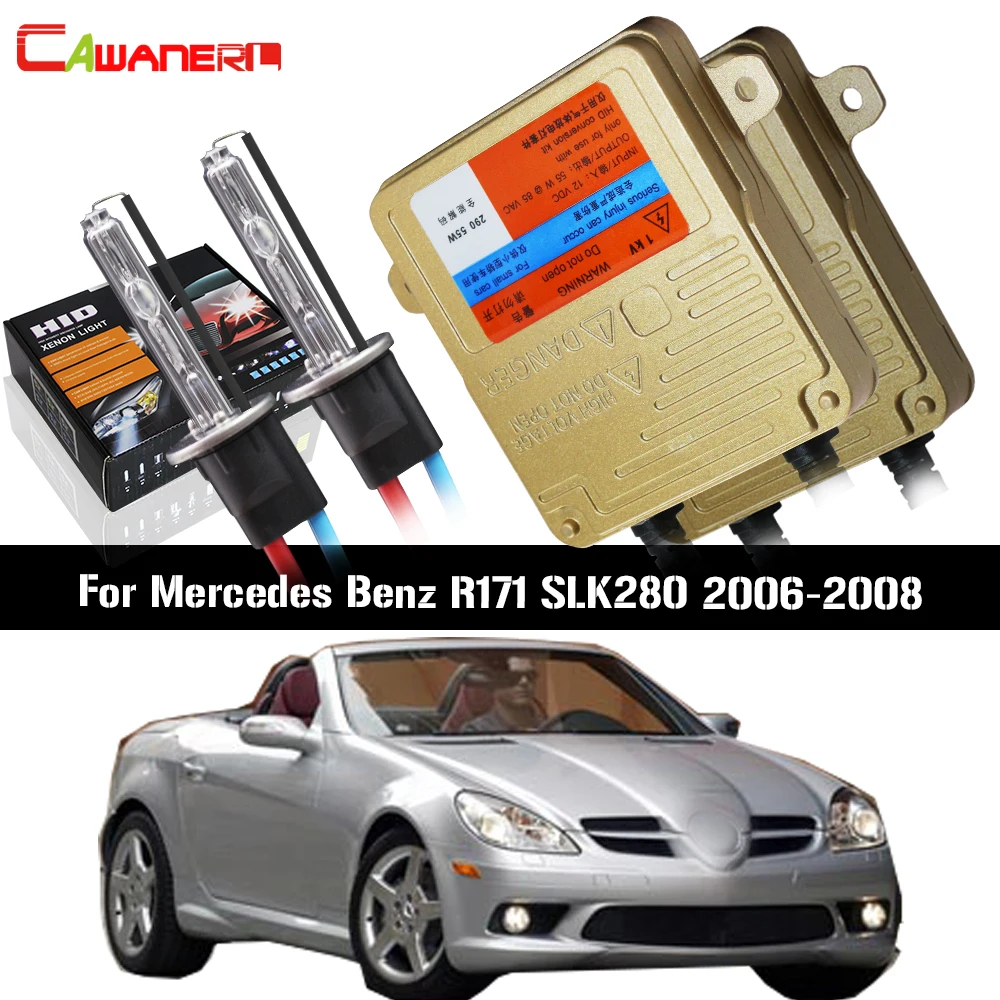 Cawanerl 55W Auto HID Xenon Kit No Error Ballast Bulb AC Car Light Headlight Low Beam For Mercedes Benz R171 SLK280 2006-2008 | Автомобили