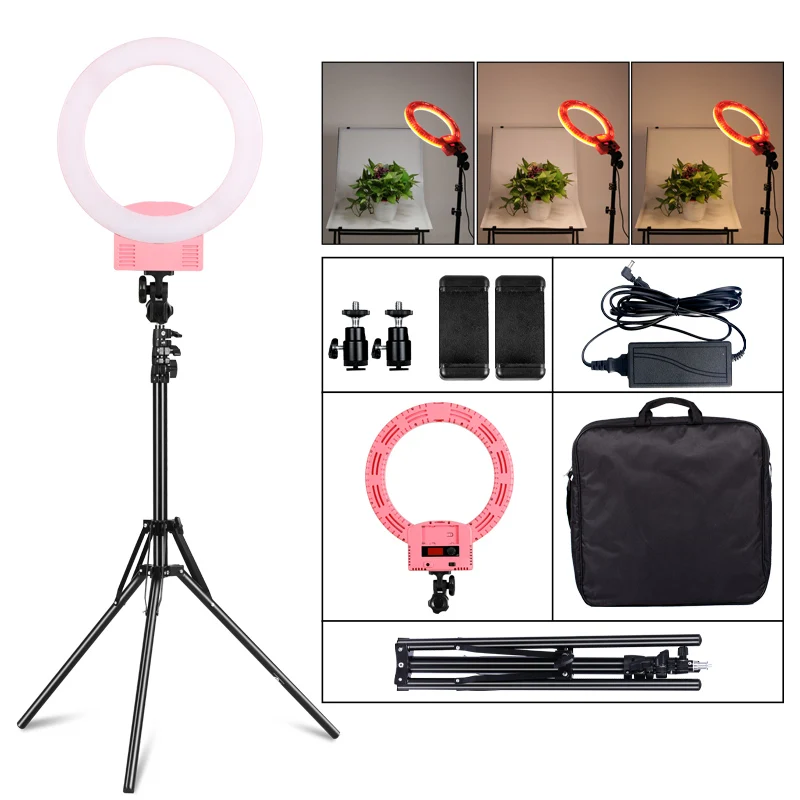 12 дюймов/31 см регулируемый светодиодный кольцевой светильник для селфи макияжа