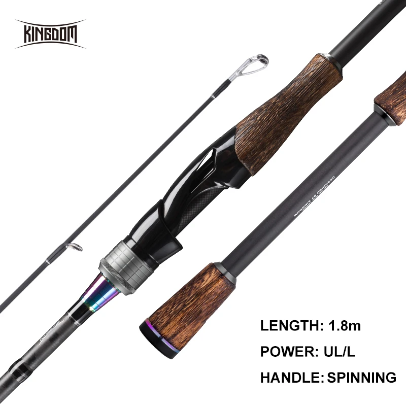 1.8m-Spinning Kingdom Удочка комбо Спиннинг/Литье стержня и катушки и Fly Line для зимней рыбалки аксессуары 1,8/2,1/2,4/2,7 m питающий полюс 3 секции - Цвет: 1.8m-Spinning