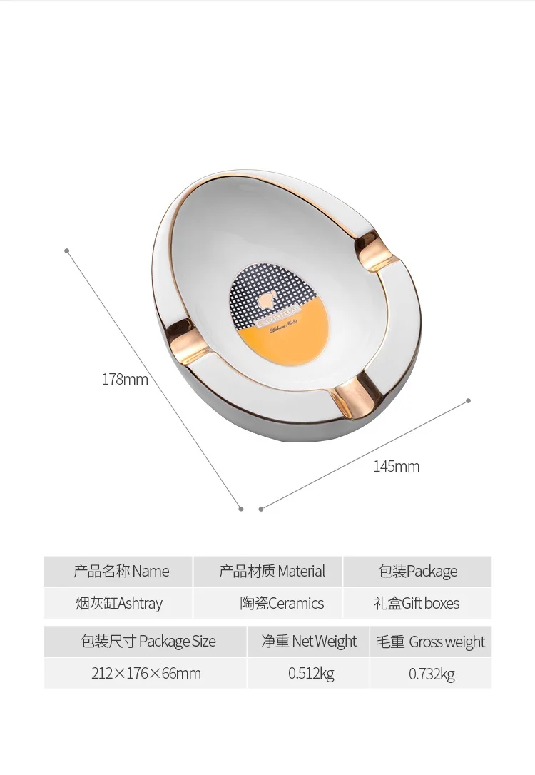 Пепельница для сигар европейская керамика креативная пепельница большой слот