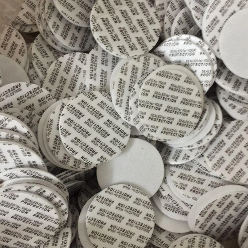 Black Foam Pressure Sensitive Seal Cap Lining 1000Pcs 20mm-101mm for Cosmetic Jar