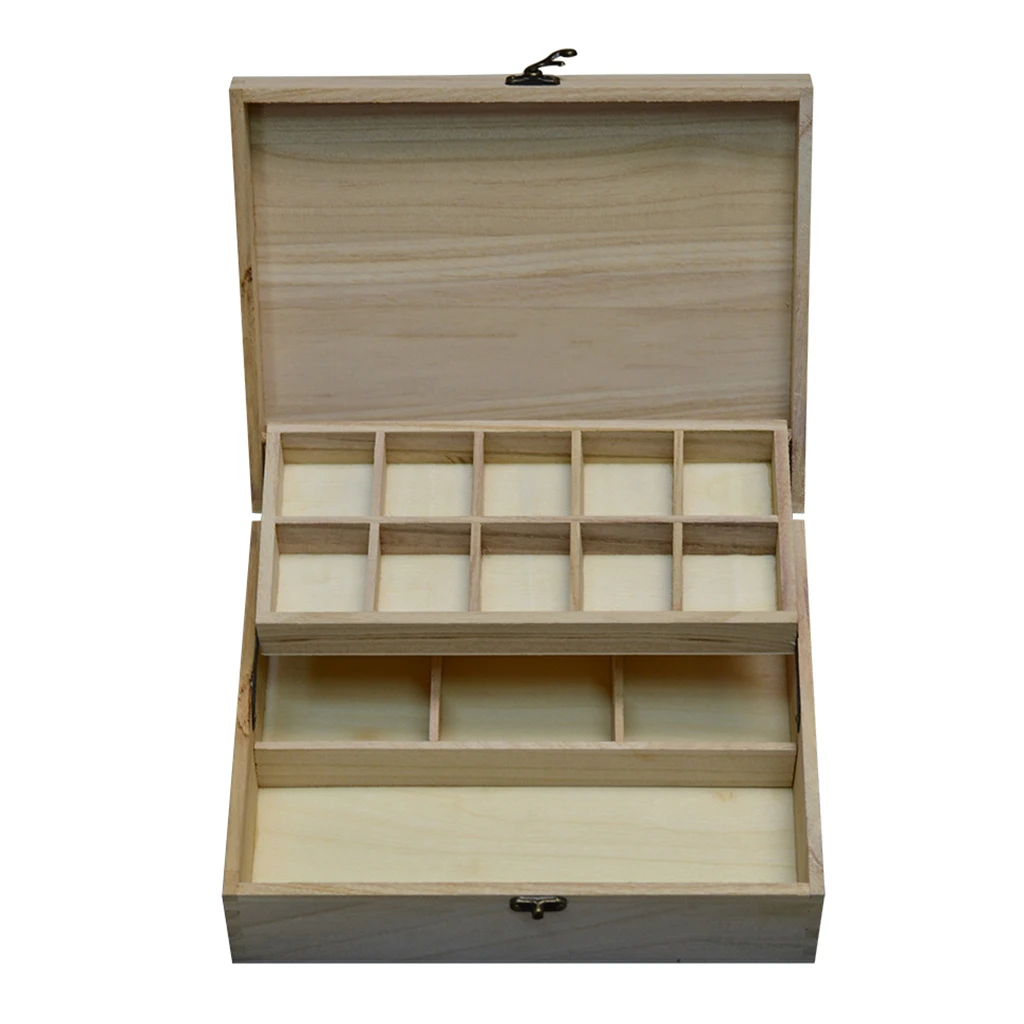 1 Piece Wooden Jewelry Box Display Case for Painting Processing Technology, for Printing Patterns, Decoupage Processing