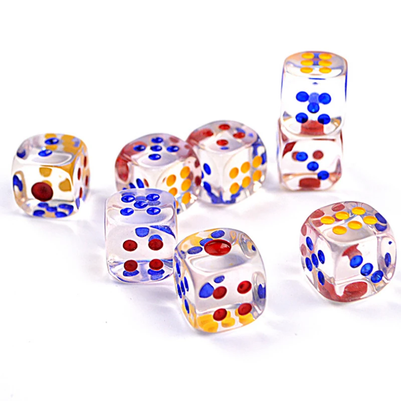 

2Pcs Multifaceted 20mm Dice Game Dungeons & Dragons Acrylic Round Corner Dice Portable Board Games Dice Adult Toy