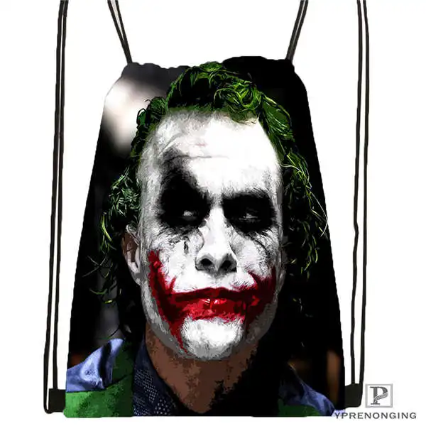Drawstring Backpack Custom the-joker-batman-arkham походная сумка на шнурке милый рюкзак для детей(черная спинка) 31x40 см#180611-03-113 - Цвет: Drawstring Backpack
