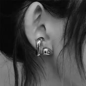 

AOMU 2020 New Simple Ear-hole-free Leaves Couples Ear Bone Clip A dual Purpose Earrings For Women And Men Party Jewelry Gift