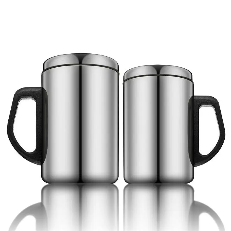 Practical Double Walled Stainless Steel Travel Mug Lid Thermal
Insulated Water Cup Bottle Coffee Water Tea Cup Camping Travel