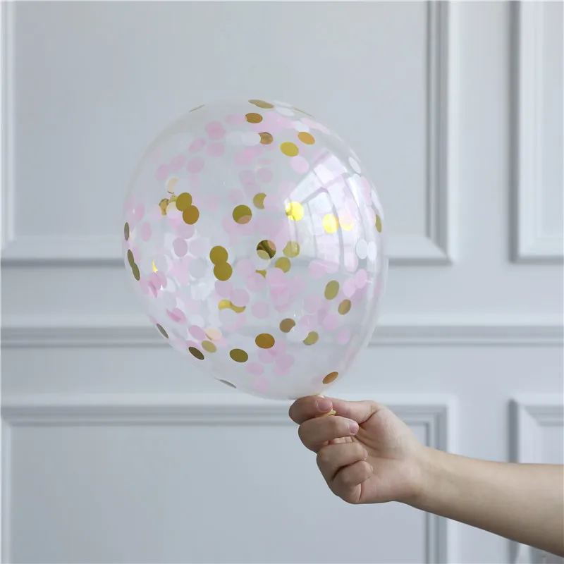 5pcs as the picture 5 шт. 12 дюймов блестящие конфетти латексные шары Свадебные Рождественские украшения для детского дня рождения Декор воздушные шары Globos - Цвет: 5pcs as the picture