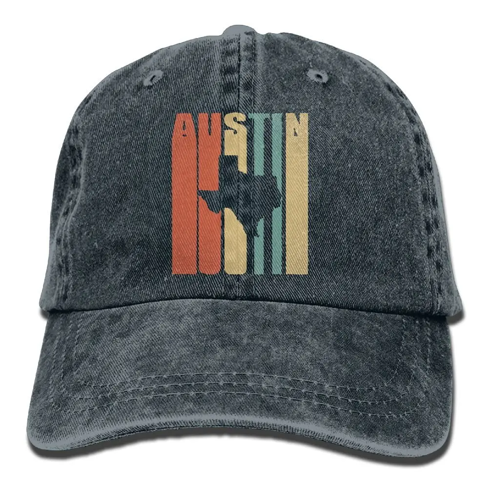 Винтаж Остин Техаса унисекс бейсболка хлопок деним Регулируемая Кепка в стиле хип-хоп для мужчин и женщин