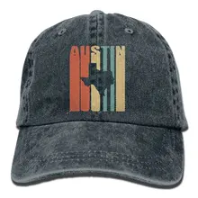 Винтаж Остин Техаса унисекс бейсболка хлопок деним Регулируемая Кепка в стиле хип-хоп для мужчин и женщин