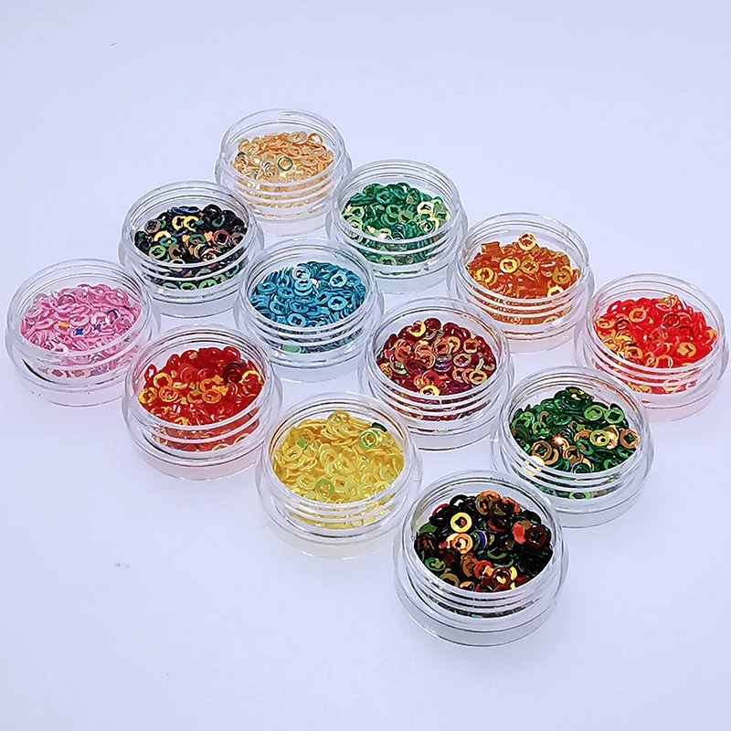 

12 Pcs/Set DIY Handmade Crafts Epoxy Resin Tools Glittering Powder Glow Shiny Sequins Filling Materials Filler Nail Manicure Mak