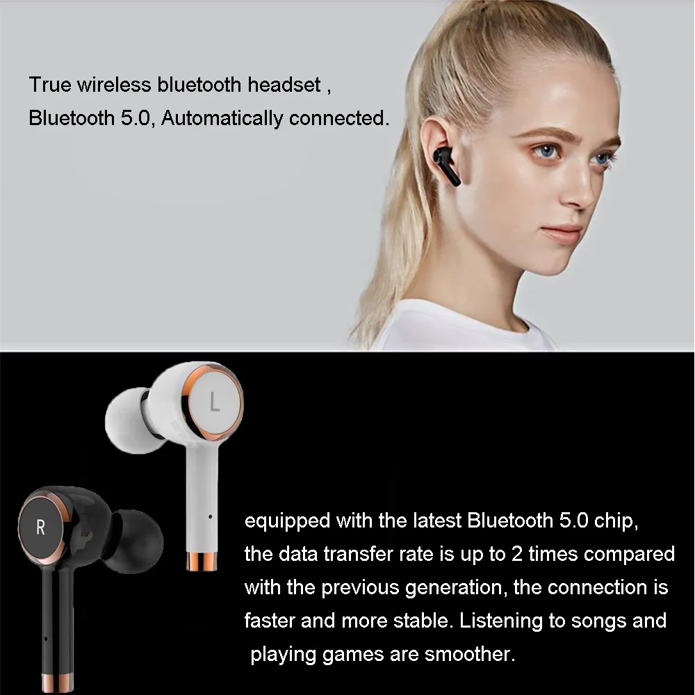 Новые TWS L2 Bluetooth 5,0 наушники стерео Беспроводные Наушники Hi-Fi звук спортивные наушники Handsfree наушники игровая гарнитура с микрофоном
