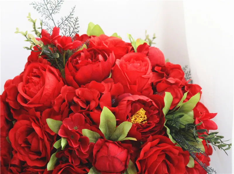 Personalizado 35cm peonias de seda BOLA DE FLORES ARTIFICIALES centros de mesa decoracion arreglo para boda telon de