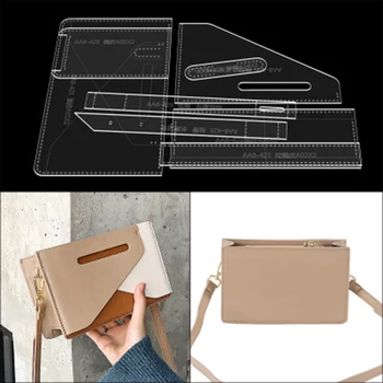 

Hand Making Bag Template DIY Handcraft Leather Tools Acrylic Useful Leather Craft Tools herramientas para cuero Transparent