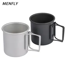 

MENFLY Camping Cup Folding Portable Coffee Mugs Drink Cutlery Aluminum Travel Water Cups Tourist Mug Cooking Set Picnic Utensils