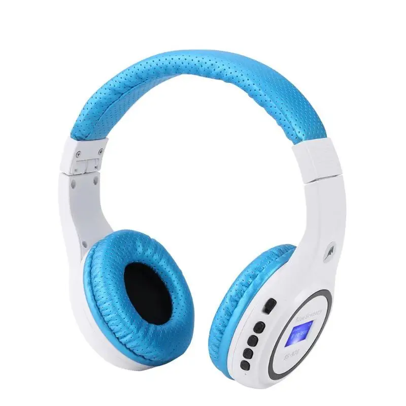 BS-N75 складные беспроводные Bluetooth наушники гарнитура с ЖК-дисплеем синий FM TF слот для карт Поддержка 32 Гб MP3 Авто электронный - Название цвета: Blue Headset