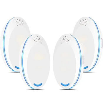 

4 Pcs Ultrasonic Pest Repeller Device Pest Repellent Spider Repellent Reject for Mice Mosquito Rodents Insects US Plug