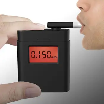 

Professional Digital Alcohol Tester Breathalyzer with LCD Dispaly Portable Alcohol Meter with Cover Include 5 Mouthpieces