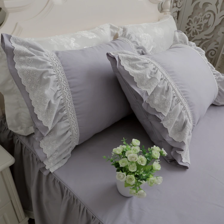 2 шт. Европейский роскошный многослойный наволочка с рюшами хлопок ручная работа
