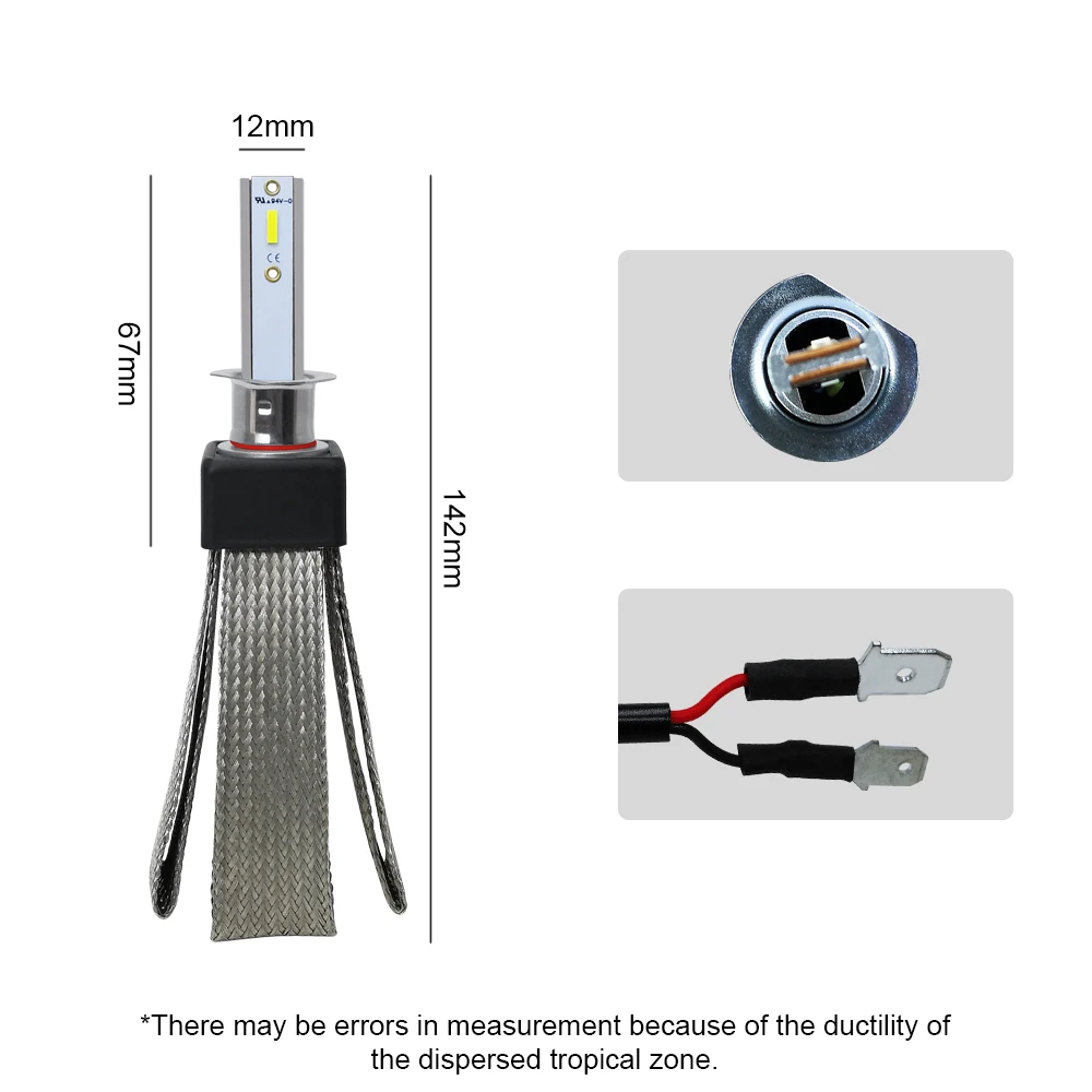 CROSSFOX авто фары H3 светодиодный H7 H1 H8 H9 H11 880 H27 9005 HB3 9006 HB4 H4 светодиодный лампы 9007 H13 противотуманных фар 12 в 6000 К фар автомобиля