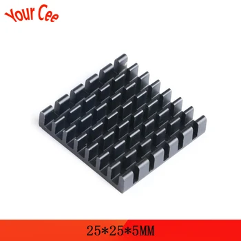 

Heatsink 25X25X5mm Radiator Cooler Radiator Aluminum 25*25*5mm Heat Sink Metal Slotting For Cooling CPU LED Chip 25mmX25mmX5mm