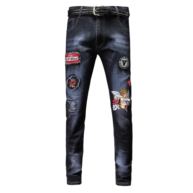 Jeans Homme Designer Jeans Men's Badge 