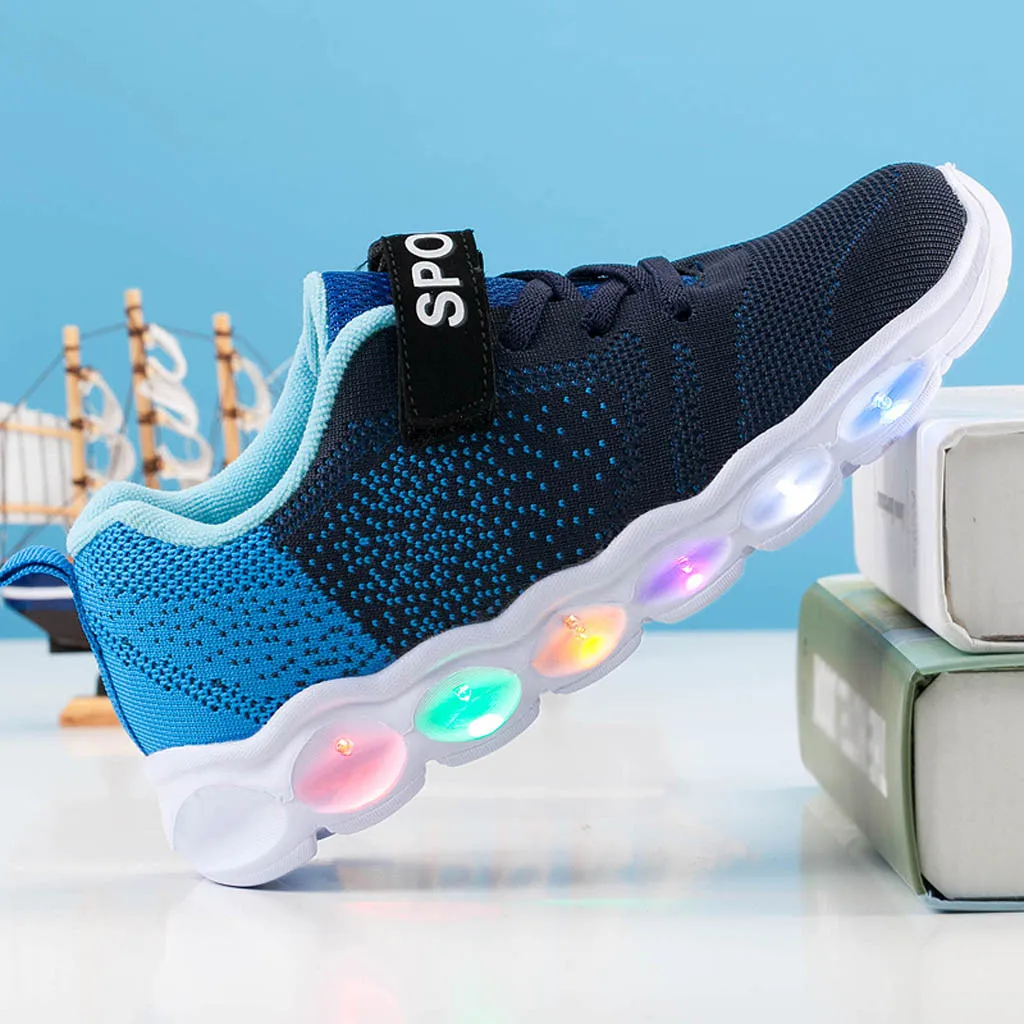 SAGACE/Детская спортивная обувь со светящимися вставками; детская обувь для мальчиков и девочек; спортивные кроссовки для бега; спортивная Уличная обувь; детская обувь; светильник