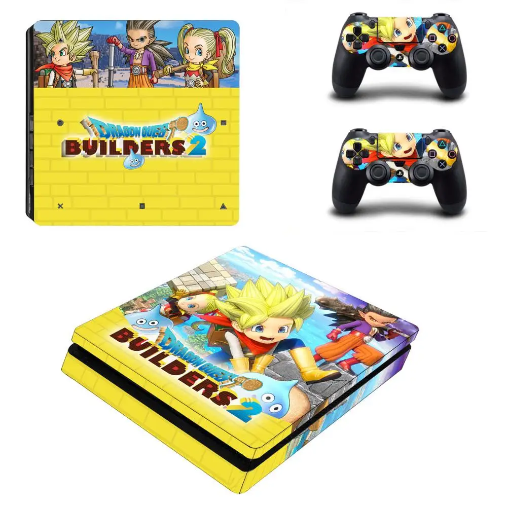 Dragon Quest строителей 2 PS4 тонкие наклейки Play station 4 Slim кожи Стикеры для Игровые приставки 4 Slim консоль и контроллер