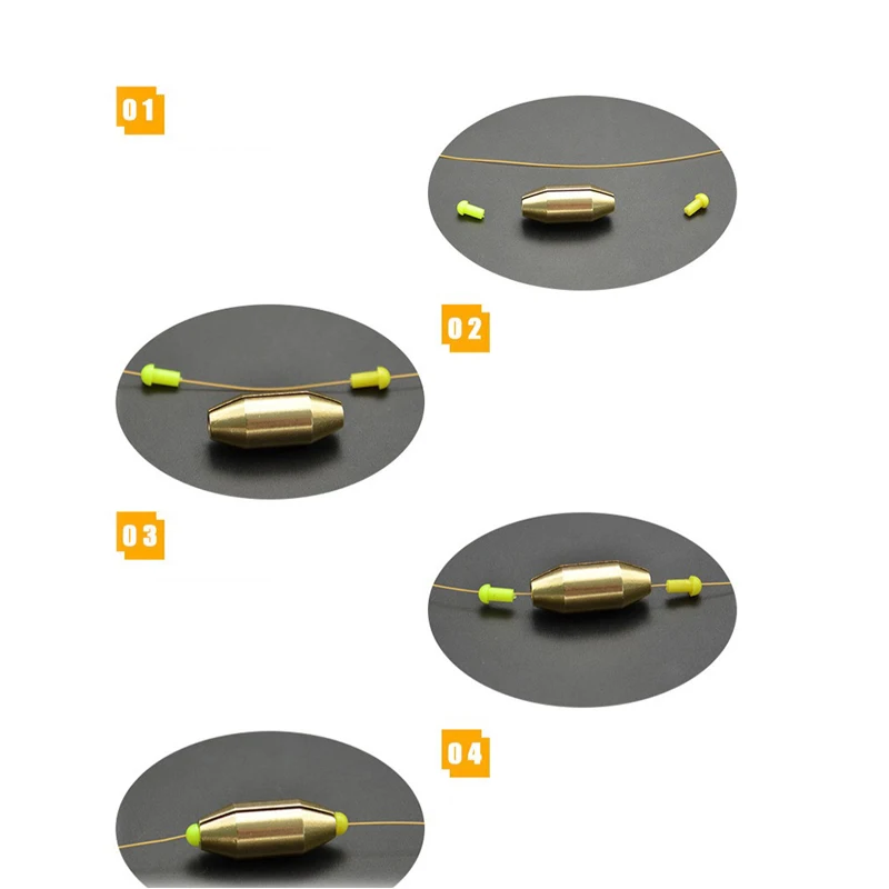 Copper Sinker Weight 1g 2g 3g 4.5g 5.5g 7.5g 11g 14.5g 18g 5pcs Lot Fishing Accessories Fishing Tackle Fishing Counterweight Sinker
