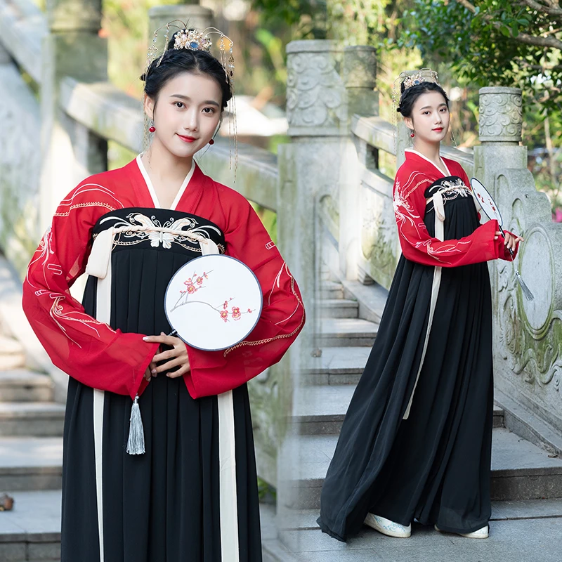 Сказочное платье Hanfu китайские Старинные Народные танцевальные костюмы женский