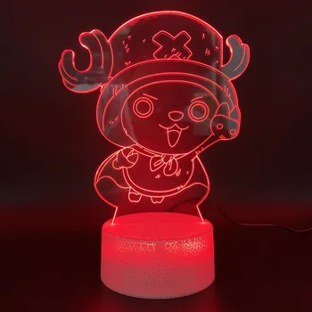 

3d Led Night Light Lamp One Piece Tony Tony Chopper Figure Bedroom Decor Bright Base Kids Baby Atmosphere Child Birthday Gift