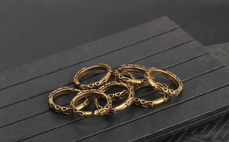 copper key rings (4)