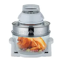 17L Home Air Fryer 220V Intelligent Microcomputer Nonstick Pan Oil Free Bake Transparent Glass Roasted Chicken Sweet Potato Oven 2
