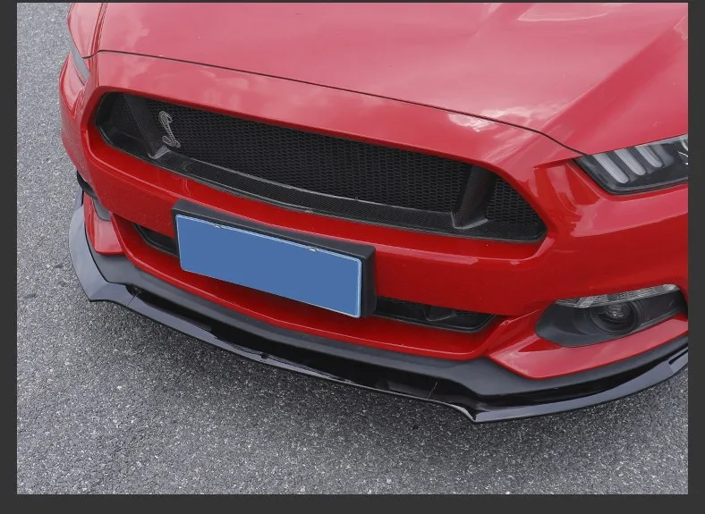 Автомобильные аксессуары передний бампер спойлер разветвители для Ford Mustang PP матовый Blak глянцевый черный не для Shelby GT350
