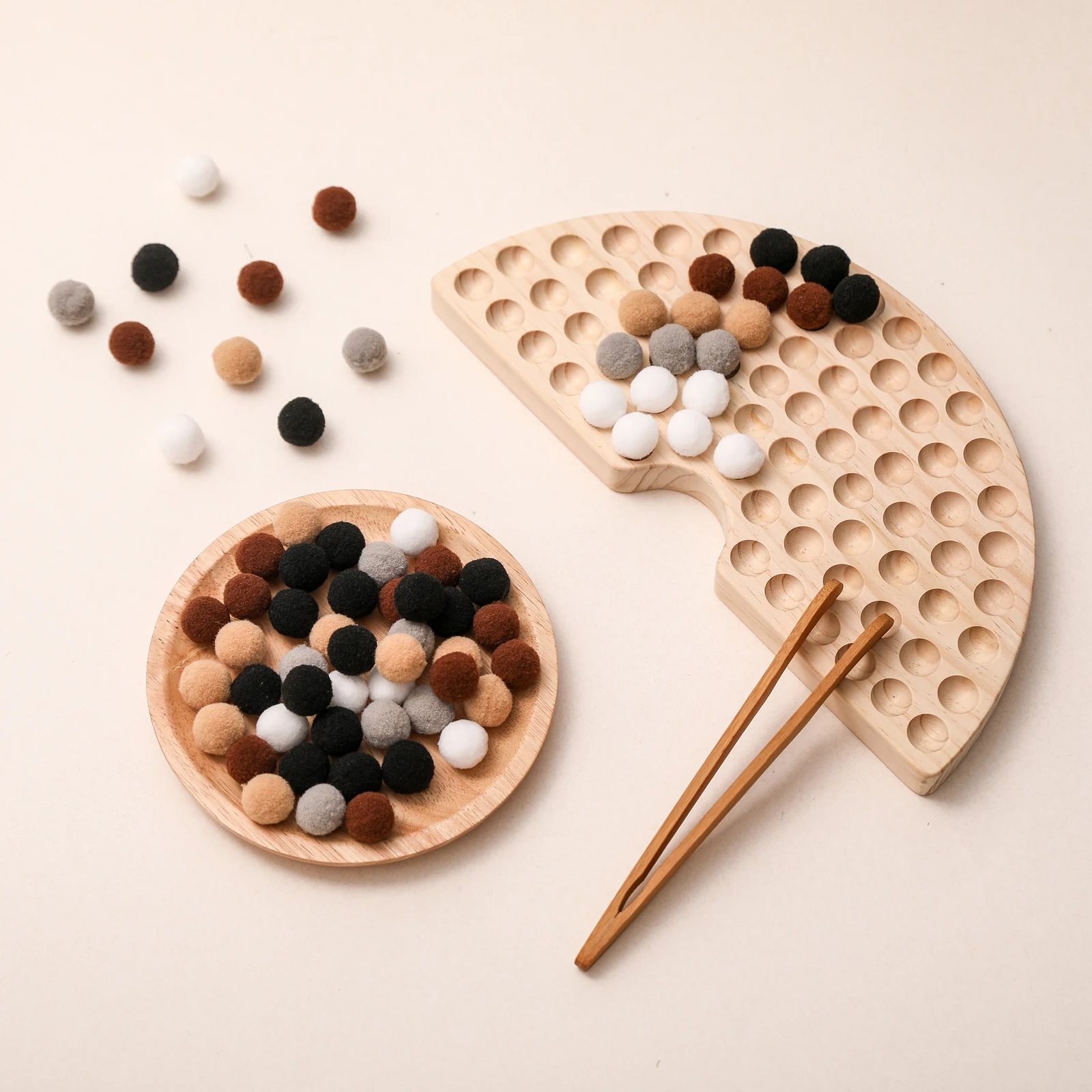Wooden Beads Game Montessori Educational Early Learn Children Clip Ball Puzzle Preschool Toddler Toys Kids For Children Gifts