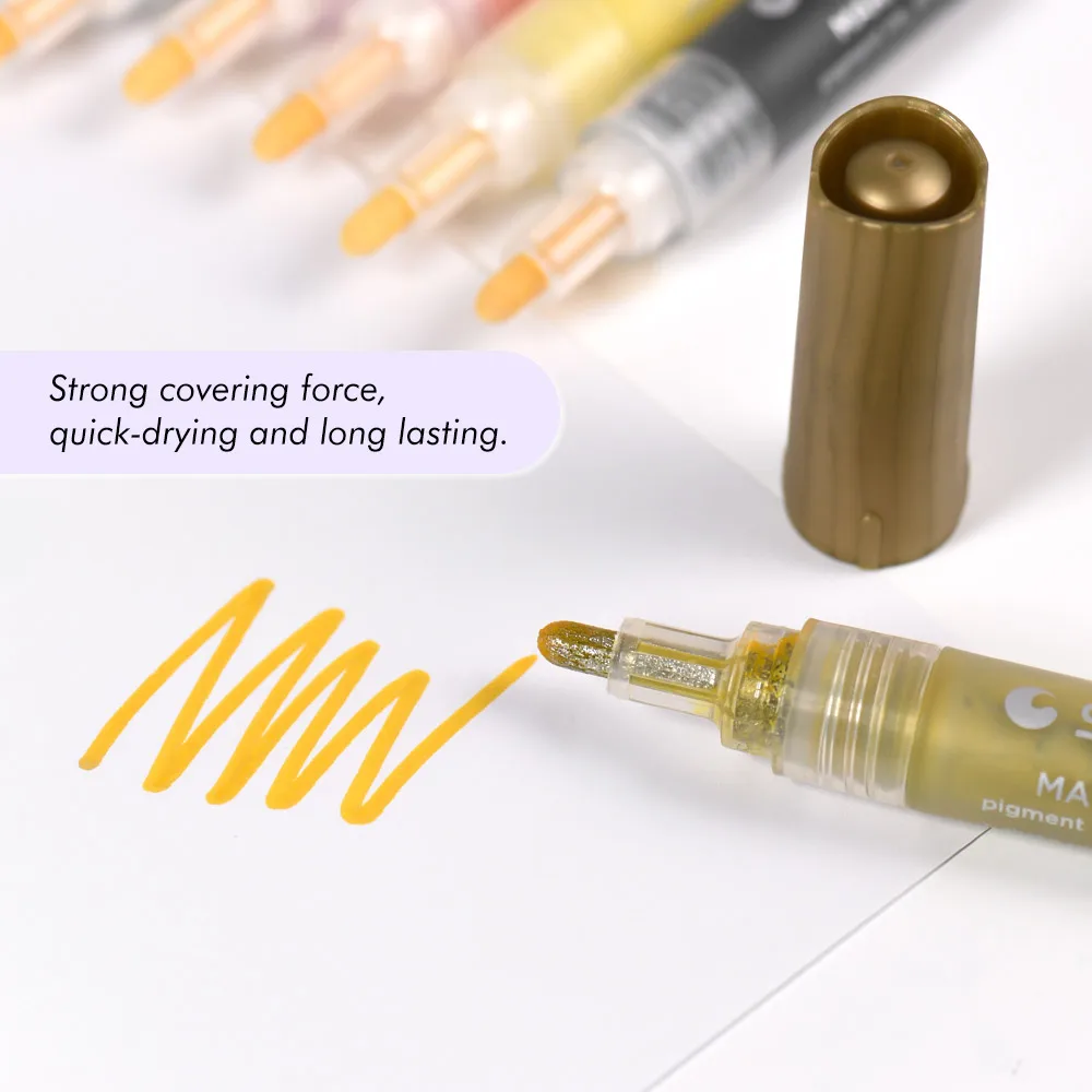 

Marker Pen Acrylic Painter Colorful Marker Marking Pen Highlighter Permanent Candy Color for DIY Art Drawing School Supplies