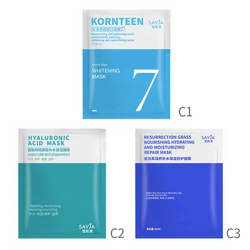 

7 Pcs Hydrating Moisturizing Reviving Grass Repair Mask Reviving Grass Box Mask Niacinamide Whitening Fullerene Hyaluronic Acid