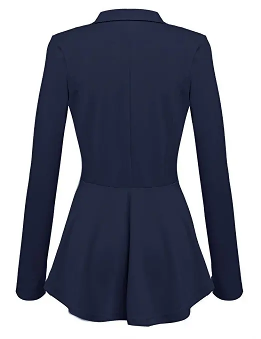 CINESSD Double Breasted OL Office Ladies Blazer Women Autumn Business Notched Long Sleeved Work Suit Jackets Outerwear Coat