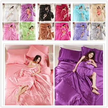 

Milsleep Pure Color 100% silk bedding set Twin Queen king Size Luxury Fashion Duvet Cover Set for Home Textile Bedclothes New
