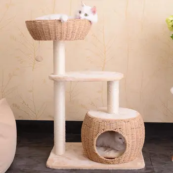 

Cat climbing litter cat tree homemade DIY sisal cat scratching board large litter cat climbing house