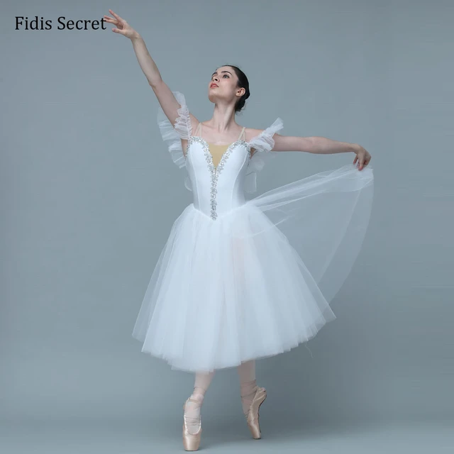 Romantic Swan Costume For Women Long Tulle Ballet Wrap Skirt In White,  Pink, And Blue Perfect For Rehearsal Practice And Stage Performances From  Oscaranne, $45.6