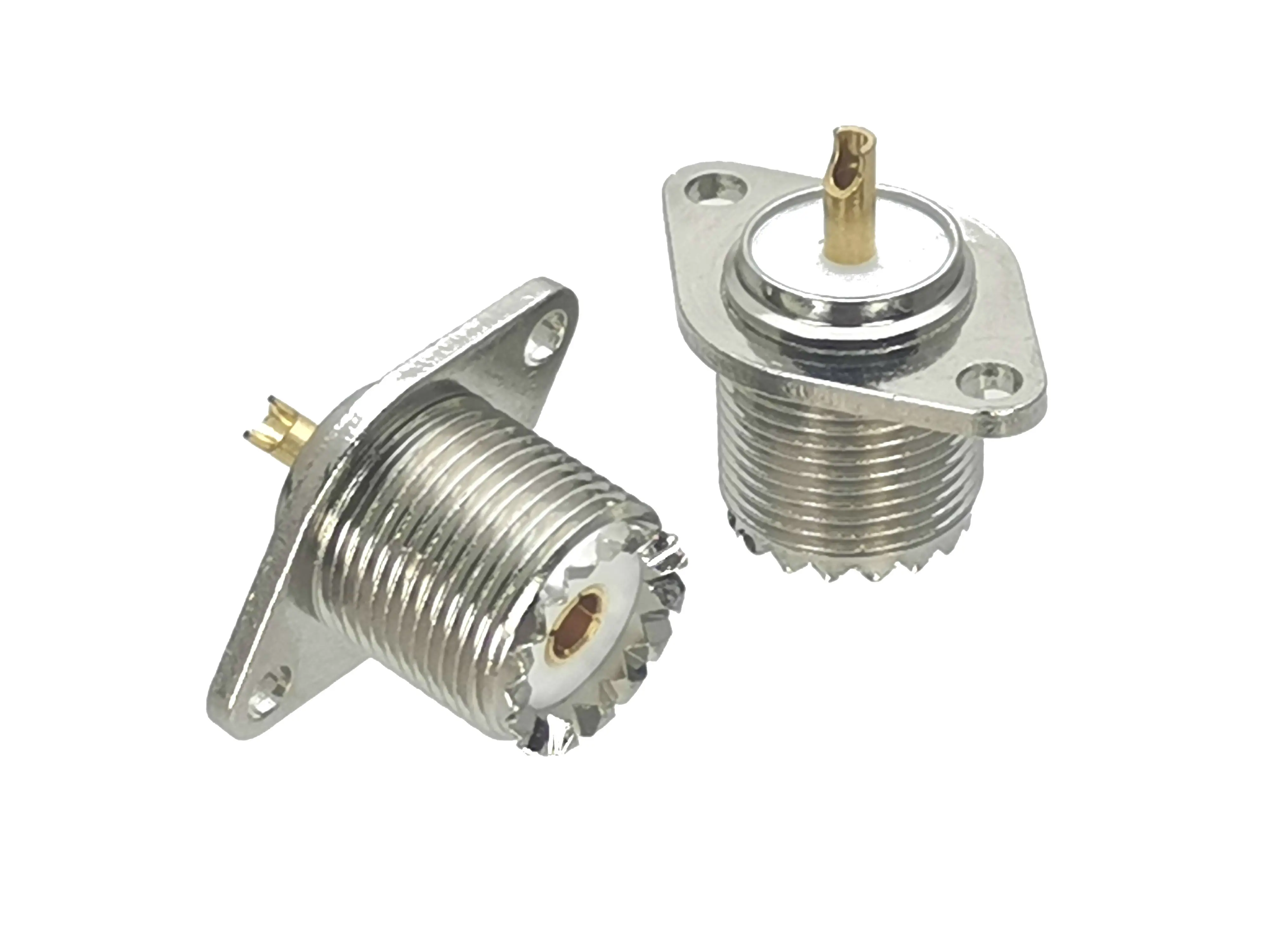 

Разъем SL16 UHF SO239, 10 шт., гнездовой разъем, 2 отверстия, фланцевая пайка, крепление для радио, RF, коаксиальный