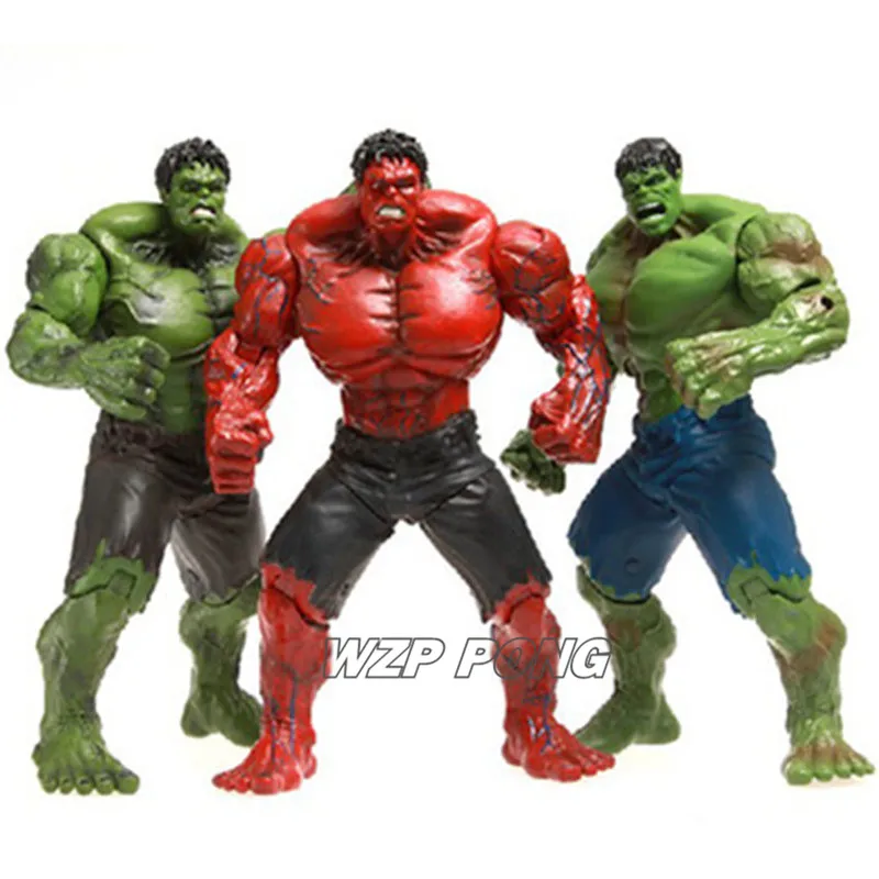 

28cm Avengers Hulk Model Action Figure Toy PVC Hulk Red Green Movable Joint Decoration Figurine Dolls Toys