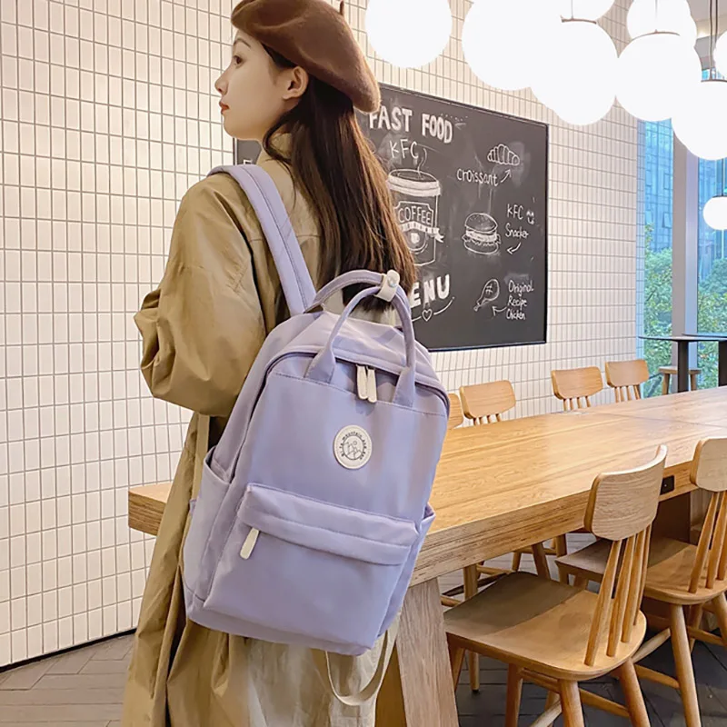 Nicho-mochila cuadrada Vertical para mujer, morral escolar, resistente al  agua, versión coreana _ - AliExpress Mobile