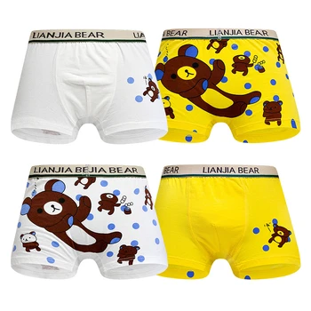 

4 Pcs/lot Cute Children Short Underwear Boys Cartoon Infant Baby Panties Children Mixed cotton Panties For Boys Underwear