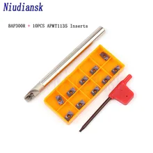BAP300R C10 C12 C16 C20 Indexable CNC Face milling cutter Holder cnc milling cutter set and 10pcs APMT1135 CNC Carbide Inserts