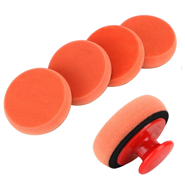 1x Car Wax Polishing Plastic Sponge Handle Polish Pad Cleaning Tool  Accessories