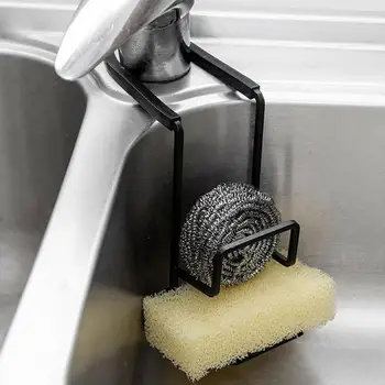 

Metal Sink Drain Rack Wall Sucker Sponge Storage Drying Holder Kitchen Sink Soap Stand Dish Cloth Shelf Organizer Kitchen Tools